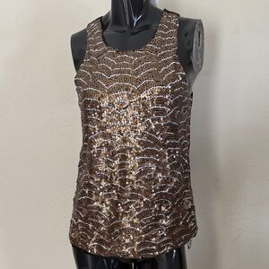 New Gryphon Gold Sequin Tank Top
